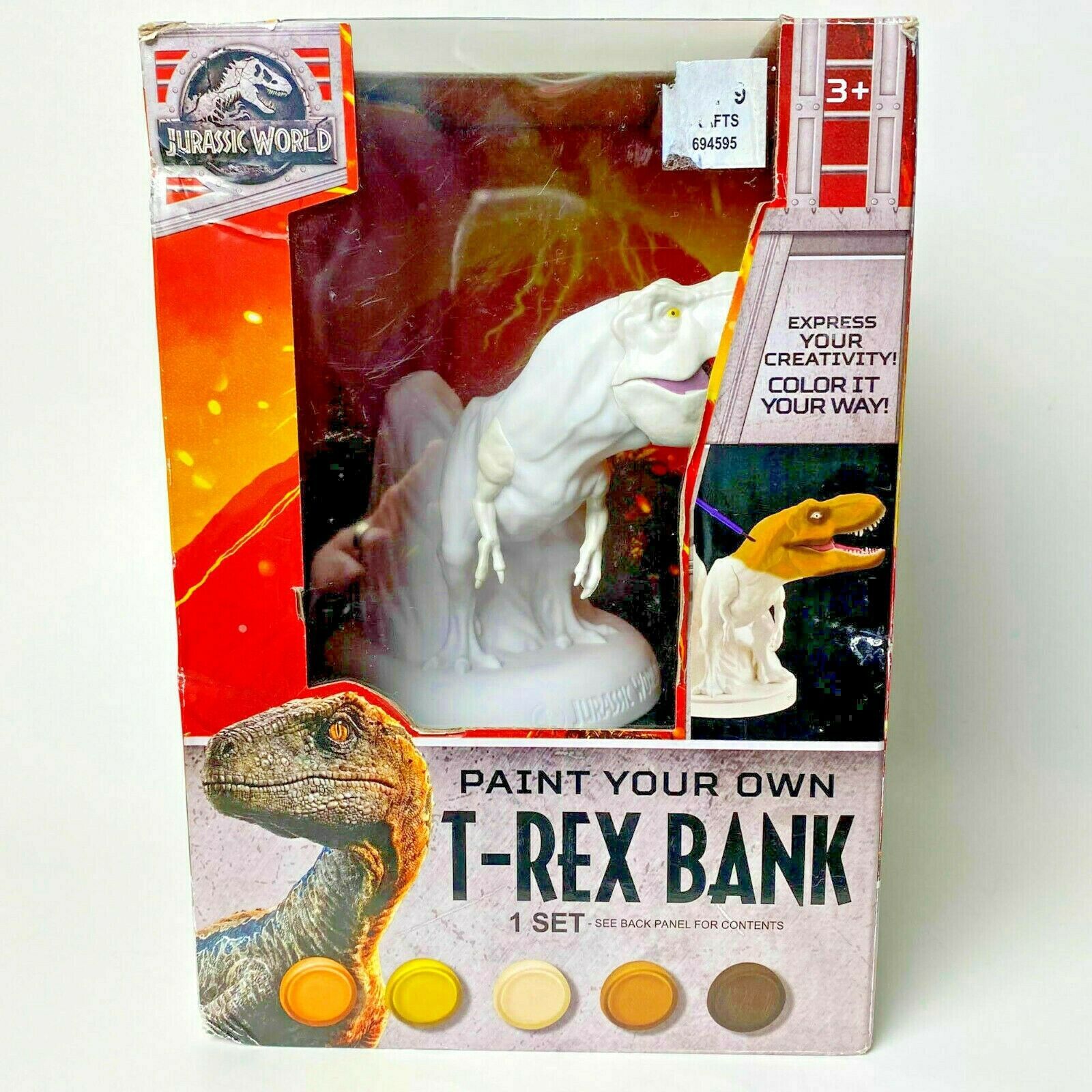 Jurassic World Paint Your Own TRex Bank