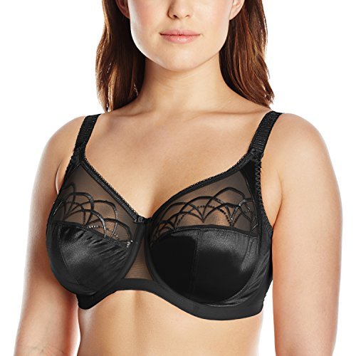 Elomi Women's PlusSize Cate Underwire Full Cup Banded Bra,Black,42E UK