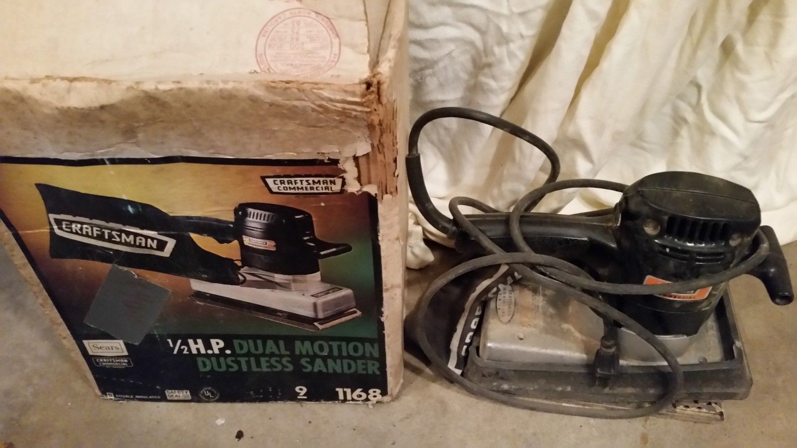 Craftsman 1/2 HP Dual Motion Dustless Sander 1168 Sanders & Accessories