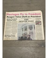 THE DENVER POST January 20, 1981 Reagan Takes Oath Iran Hostages Fly to ... - $22.00