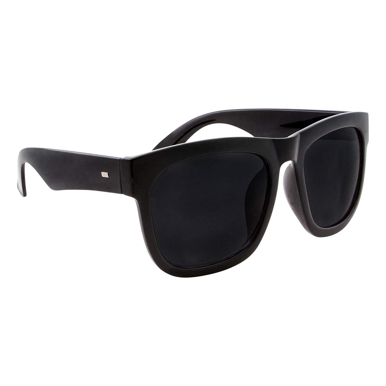 XL Men's Big Wide Frame Black Sunglasses - Oversized Thick Extra Large ...