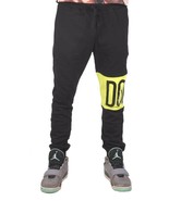 Dope Couture Color Blocked Black Neon Yellow Sweatpants Jogging Pants NWT - $44.25