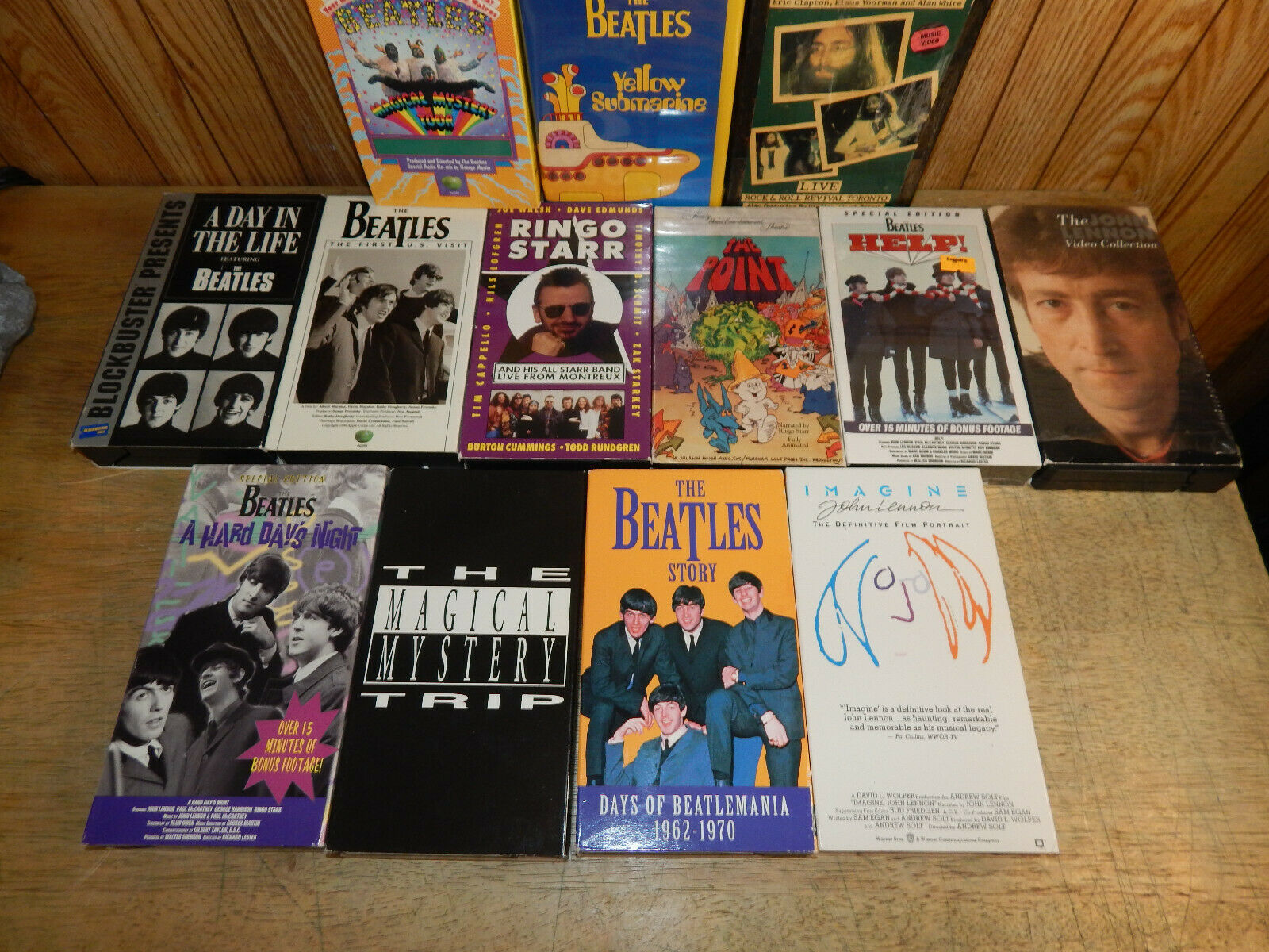 Lot of 13 BEATLES VHS Tapes Video Cassette Tapes
