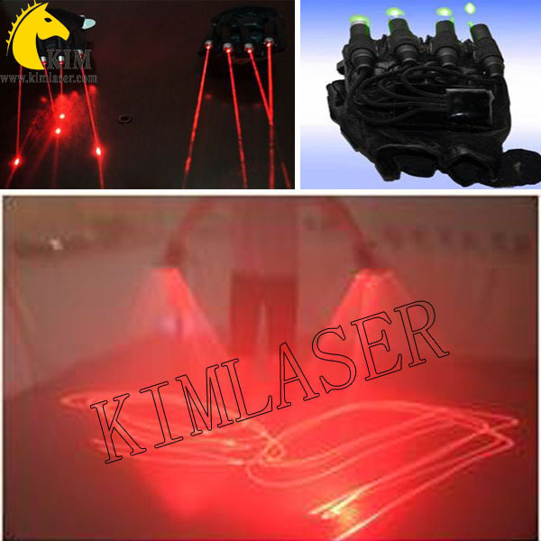 A pair of Red Laser Gloves for stage dj laser man