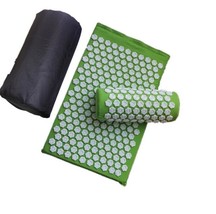 Green Lotus Acupressure Mat Cushion Pillow Yoga Mat Stress Relief Relaxation F01 - $51.99