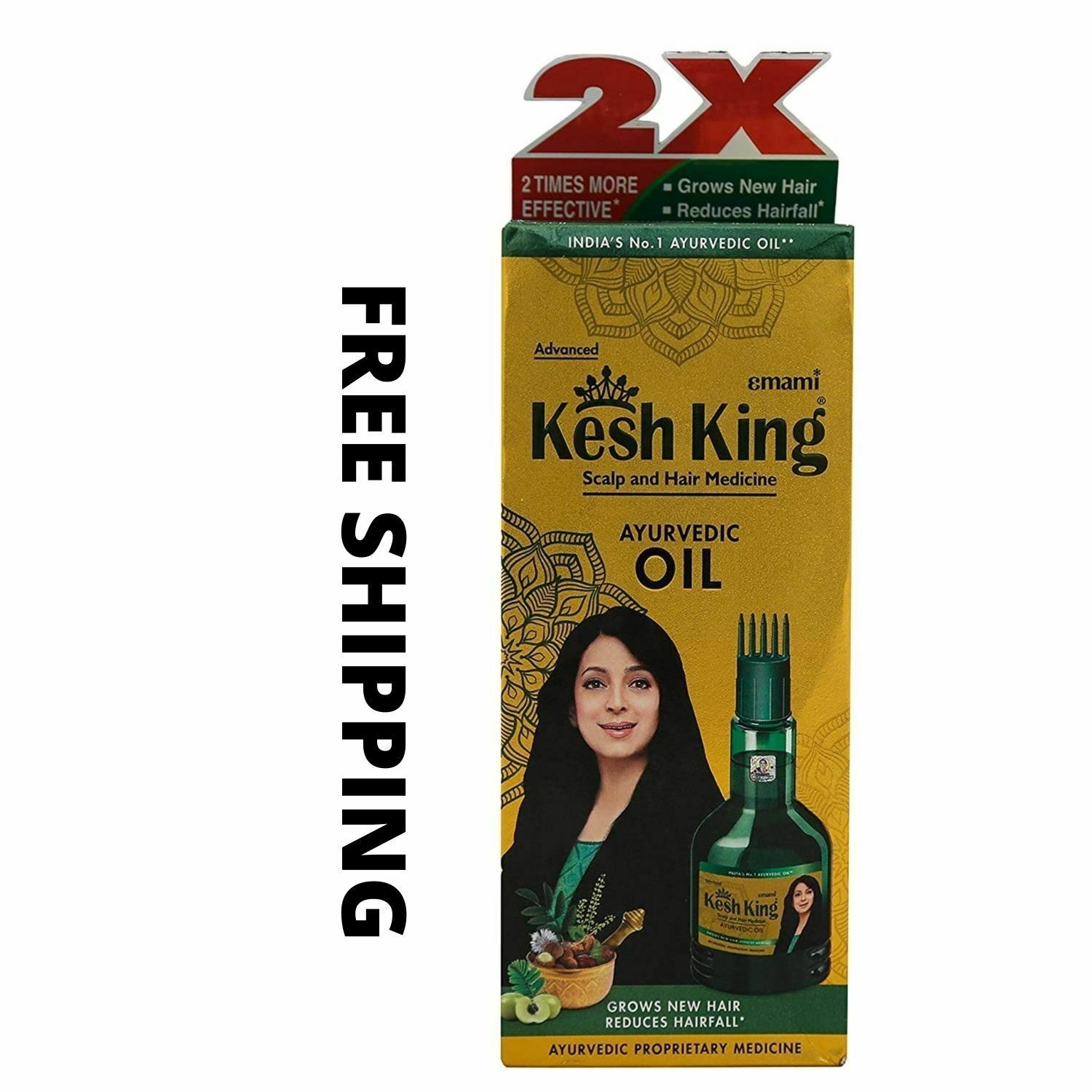 Kesh King Ayurvedic Medicinal Hair Oil Scalp Skin care 100ml Anti Hair Fall