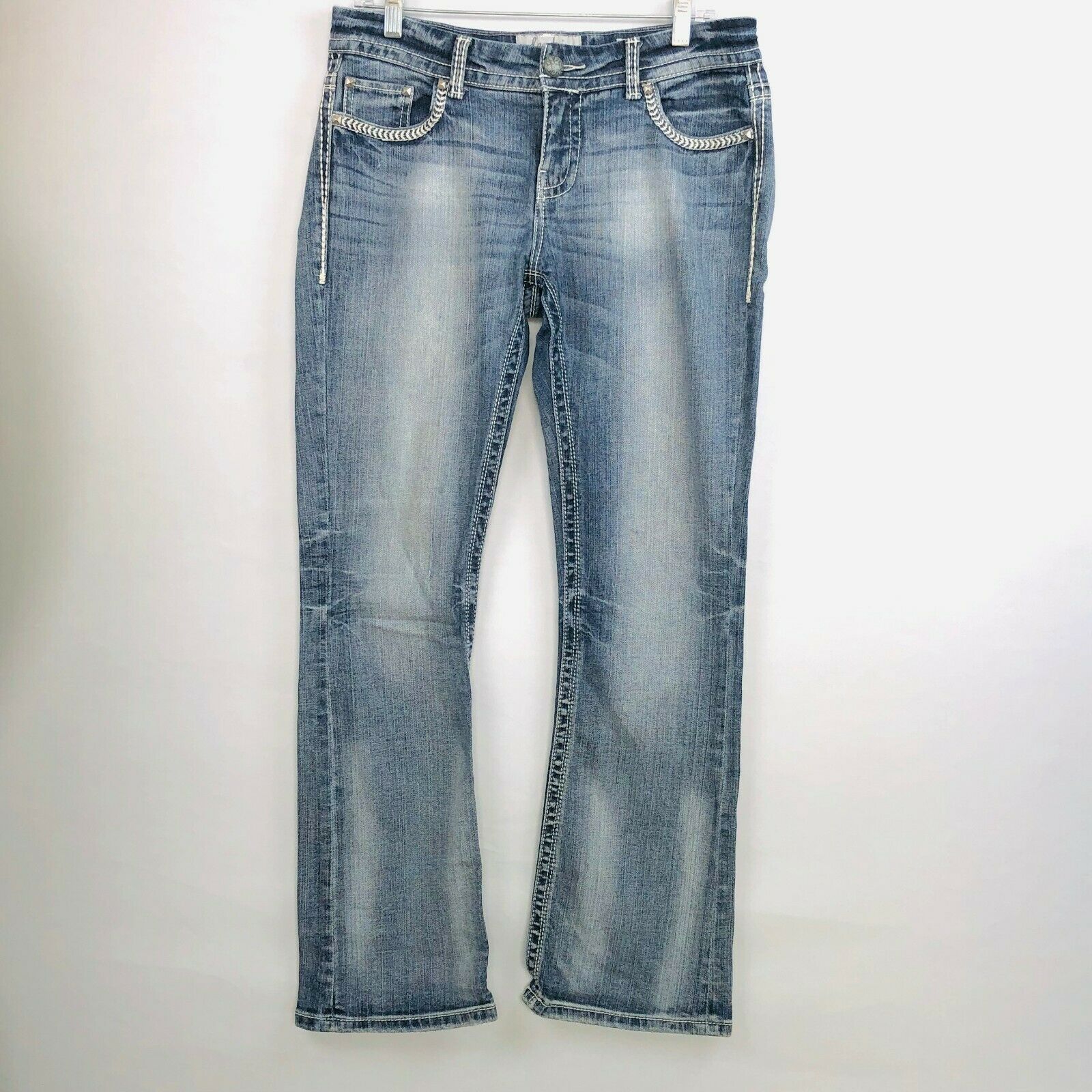 Daytrip Virgo Bootcut Womens 29 R Jeans Faux Flap Pockets Actual 32 X ...