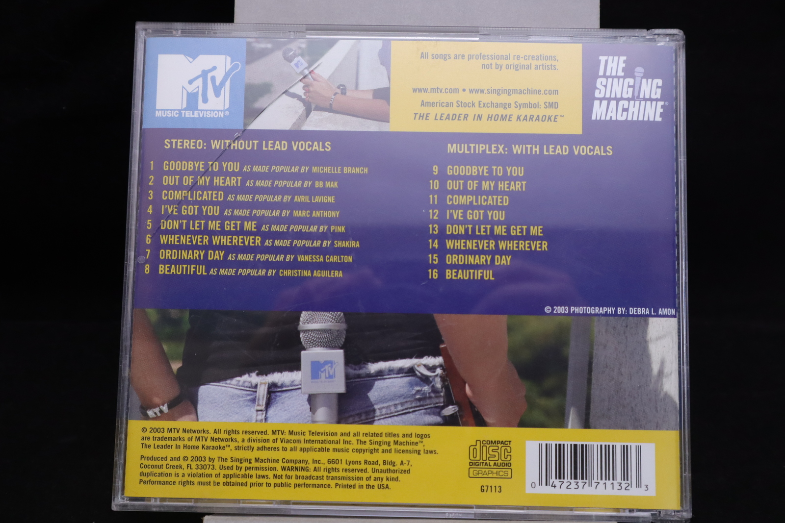 MTV The Singing Machine Karaoke Chart Toppin’ Pop 2003 Karaoke CD+G CDs