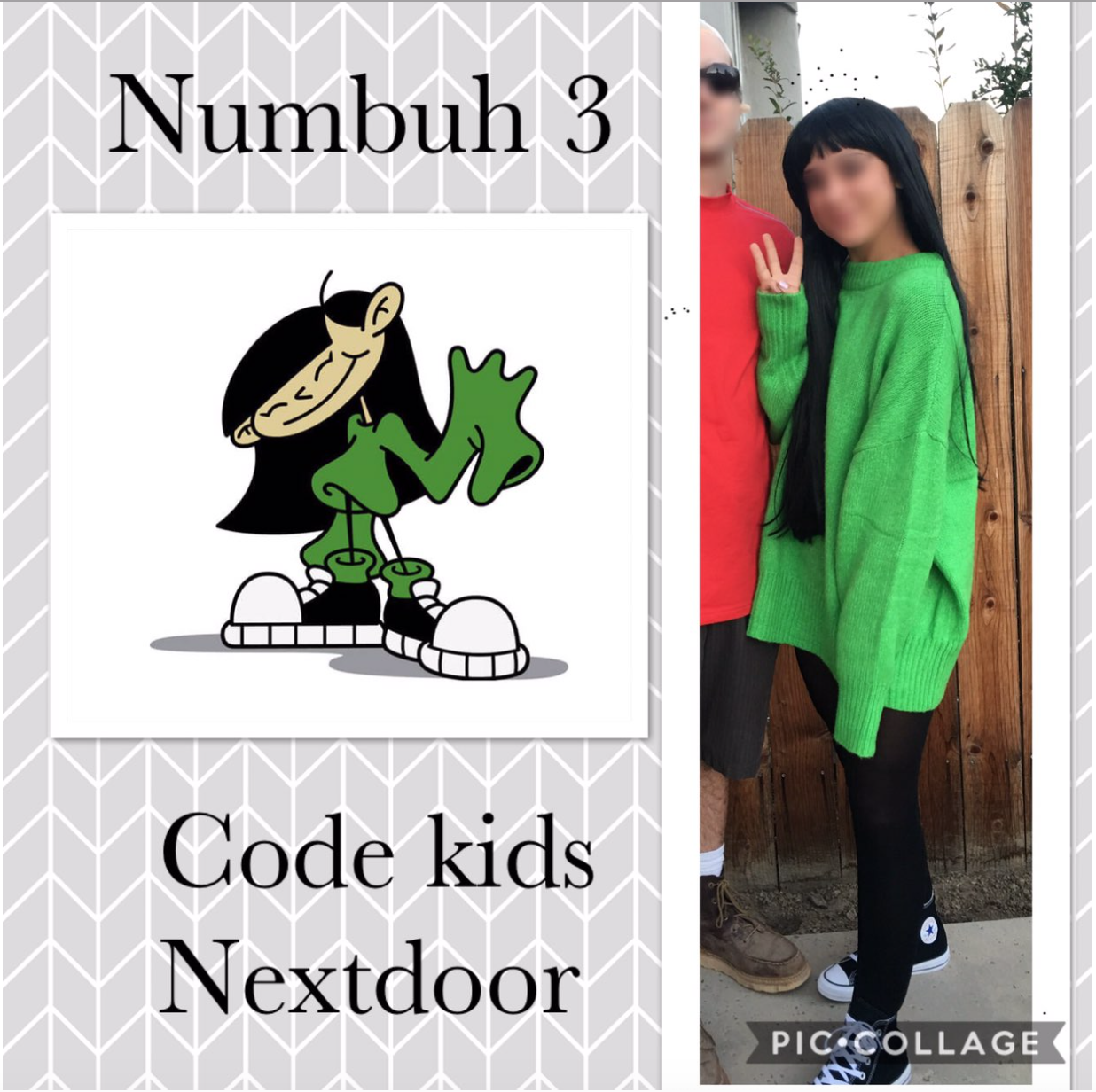 Numbuh 3 Costume Cosplay Codename Kids Next Door Green Sweater By Zara