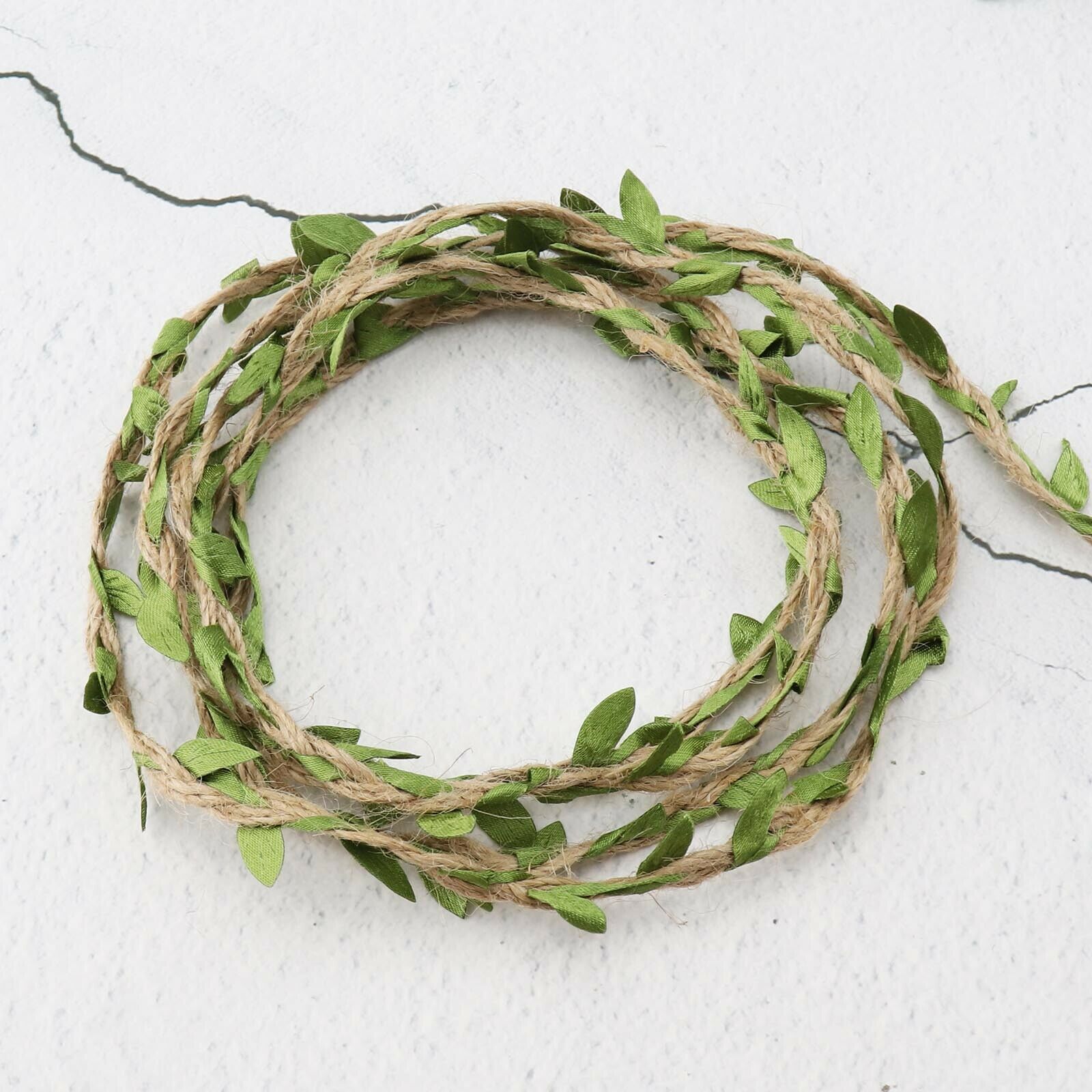 Leaf Jute Twine 21.87 Yard with Green Leaves Jute Twine Rope with Leaf ...