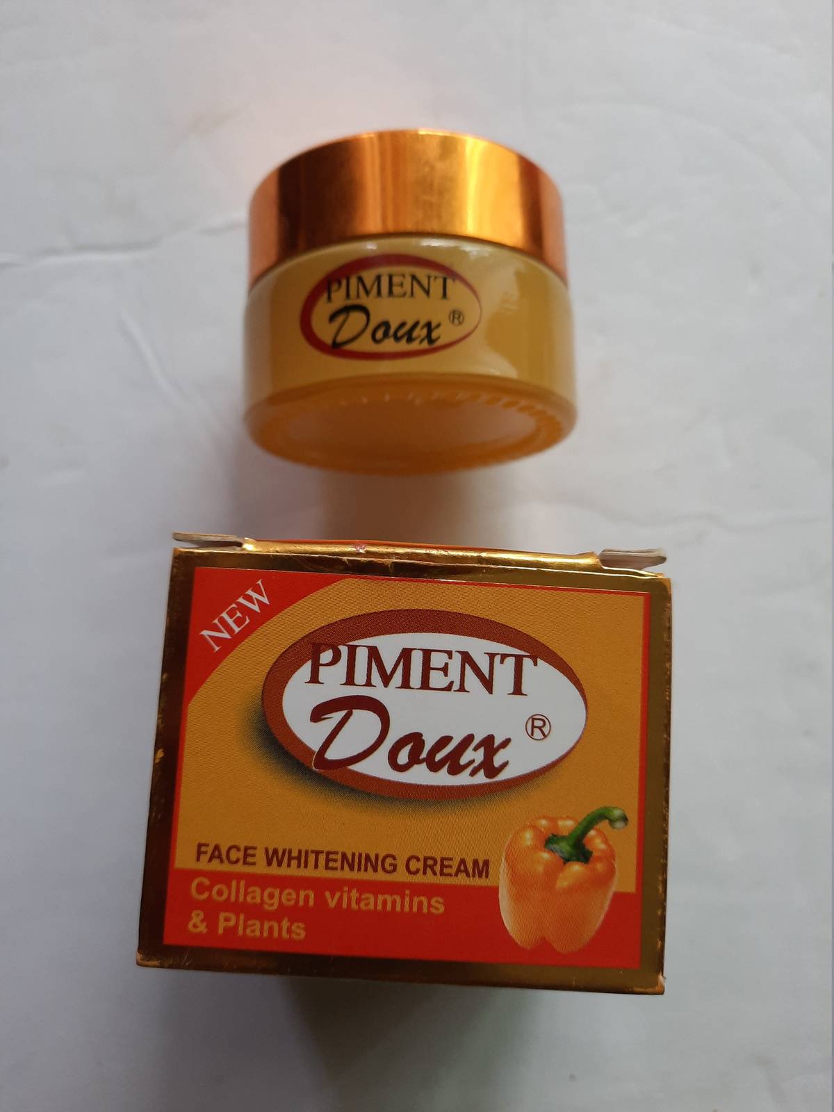 Piment doux face whitening/anti stains face cream with collagen