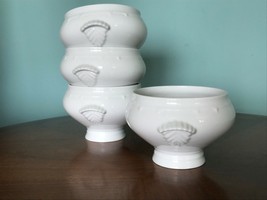 (4) DANSK White Footed w Ears Bowls Portugal Onion Soup. excell. - $44.55