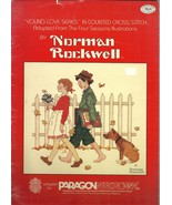 Norman Rockwell Young Love Series Vintage Cross Stitch Pattern Booklet 4 Designs - $6.99