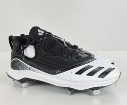 Adidas Men's Icon V Bounce TPU Molded Baseball Cleats Size 10 Black White - $40.89