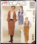 Uncut Size 14 Bust 36 Western Pants Skirt Vest Faux Leather McCalls 5037 Pattern - $9.99