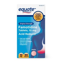 Equate Original Strength Famotidine Tablets, 10 mg, Acid Heartburn Relief 90 Ct+ - $25.73