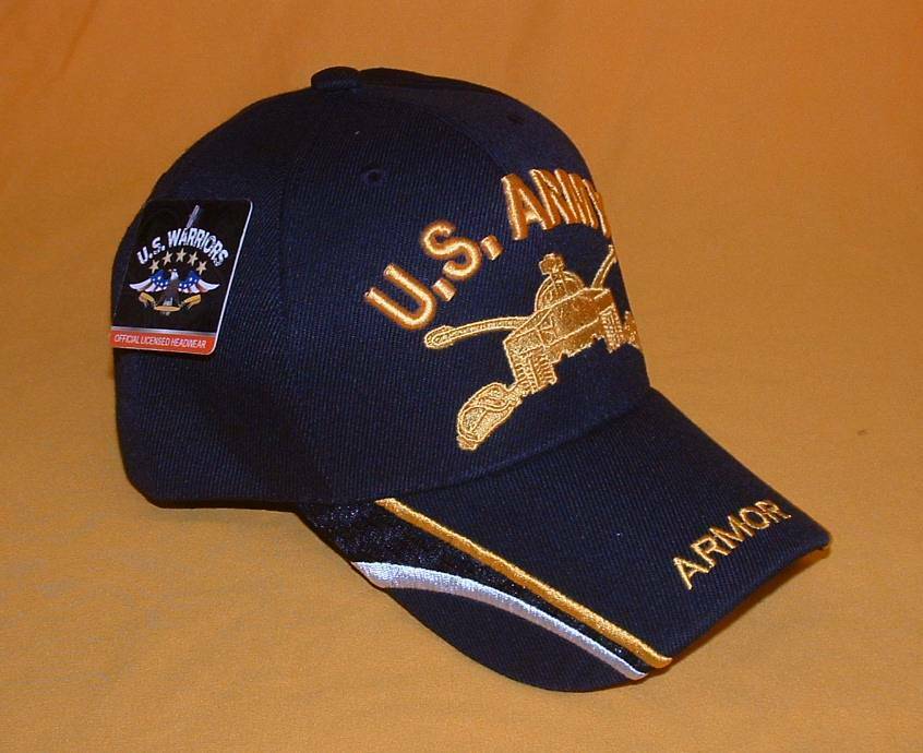 US Army Armor Branch Insignia Licensed 3D Embroidered Military Ball Cap