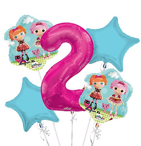 Lalaloopsy Balloon Bouquet 2nd Birthday 5 pcs - Party Supplies - $12.99