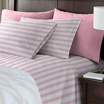 6 PIECE HOTEL LUXURY TREY STRIPE DEEP POCKET SUPER SOFT BED SHEETS SHEET SET  image 4