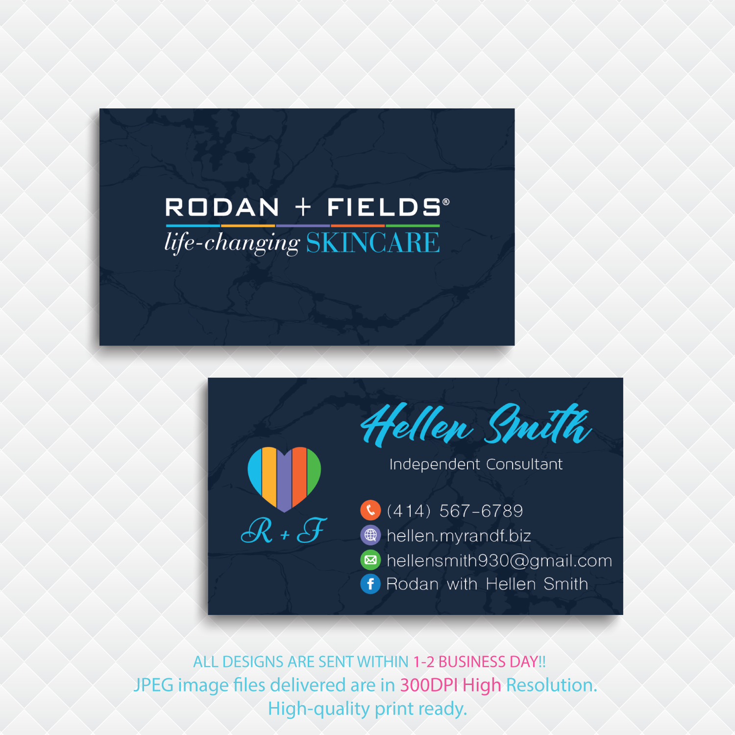 Custom Rodan and Fields Business Card, Rodan and similar items With Regard To Rodan And Fields Business Card Template