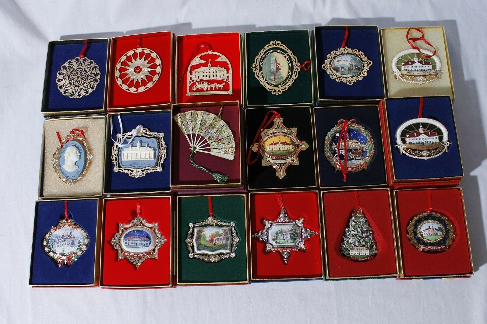 Primary image for Mount Vernon Christmas Ornaments (1988-2016) Lot of 20
