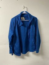 Faded Glory Girls Fleece Jacket Blue Zip Up Pockets Long Sleeve Kids M 8-10 - $7.74
