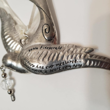 Pewter Serenity Angel Ornament, Zelda Fitzgerald Quote, Seasons of Cannon Falls image 4