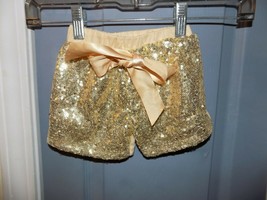 Baileys Blossoms Sequin Gold Shorts Size L Toddler EUC - $17.60