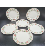 6 Wedgwood Provence Queensware Salad Plates Set Vintage Fruit Dishes Eng... - $88.77