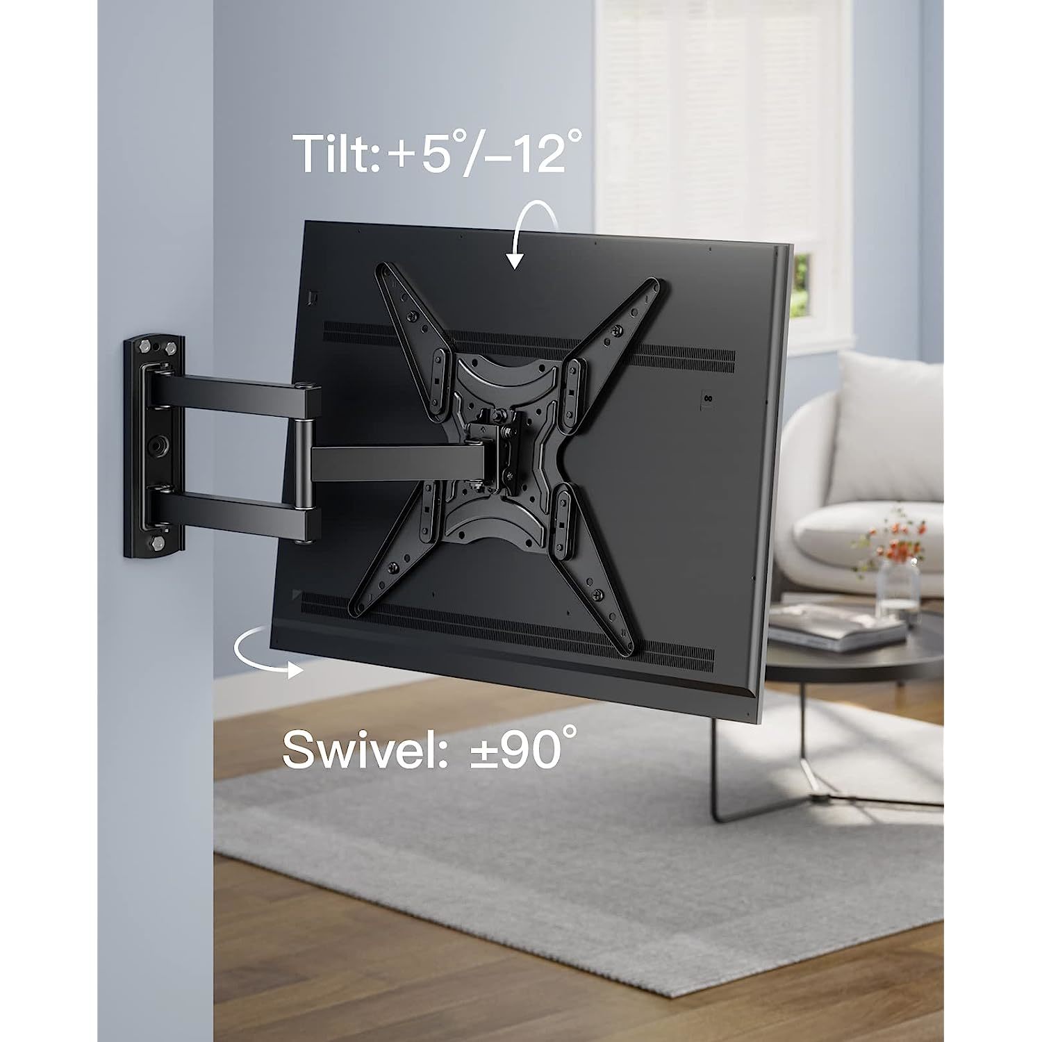 Full Motion Tv Wall Mount For 2655 Inch Tvs With Articulating Arms