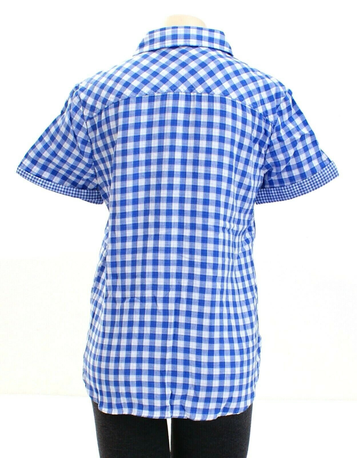 white and blue shirt women's