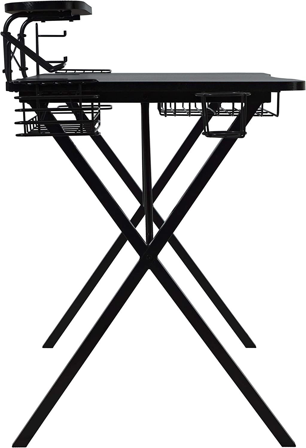 The Atlantic Gaming Desk Pro In Black Features A CarbonFiber Laminated