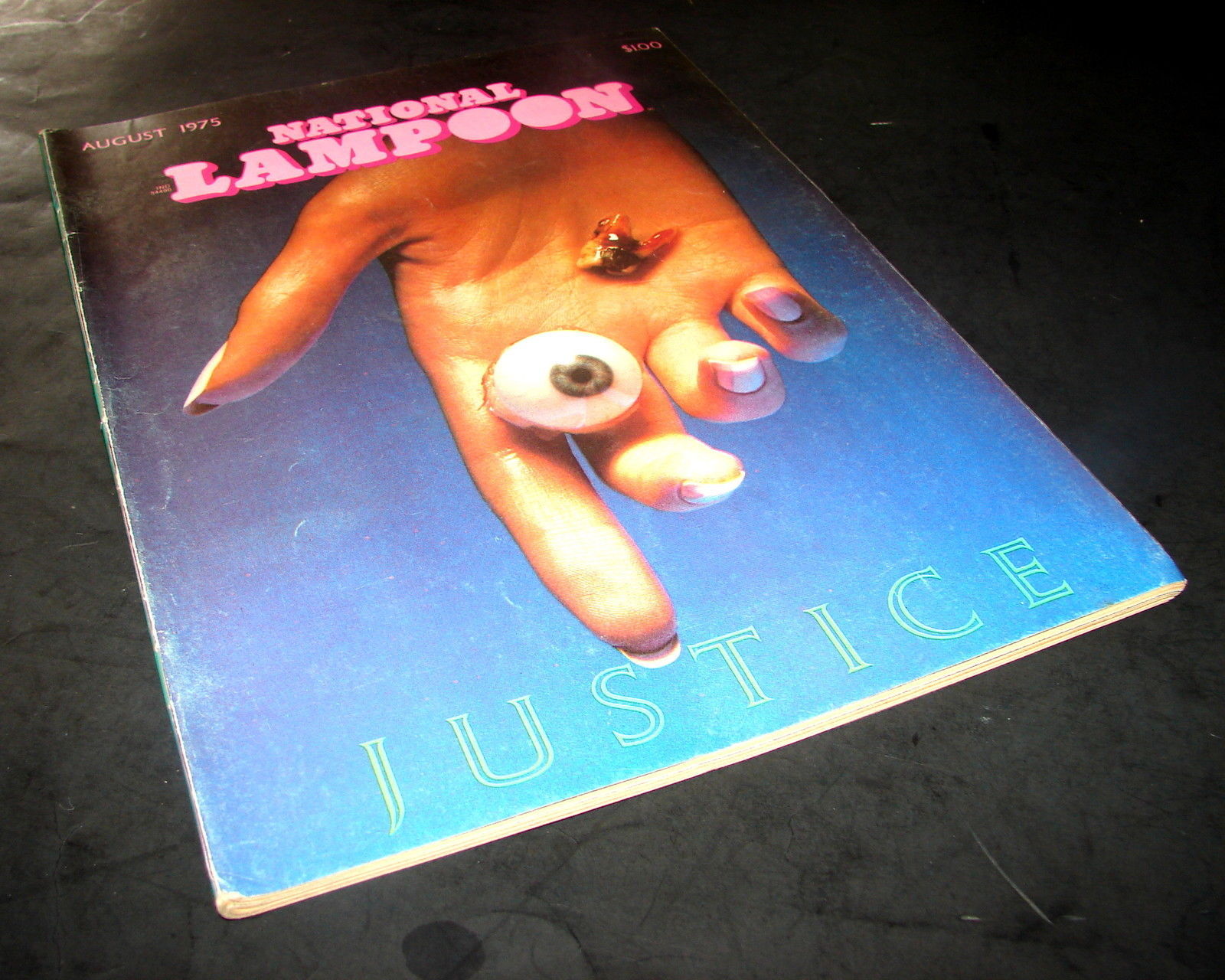 Aug 1975 NATIONAL LAMPOON Magazine Eyeball, Tooth, Hand Justice Humor 2 ...