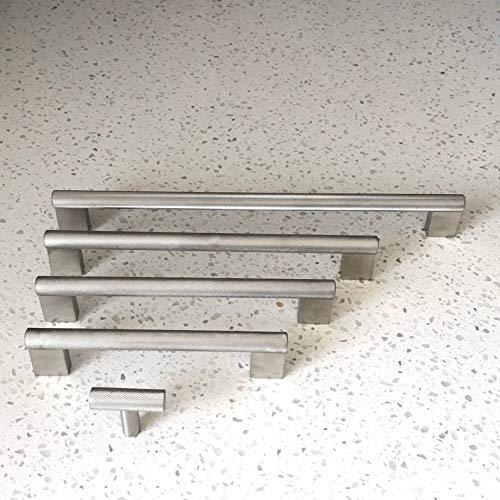 187/8" Appliance Handle Texture Stainless Steel Knurled Nickel