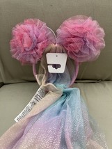 Disney Parks Fairies Minnie Mouse Ears Headband Pastel Veil NEW image 3