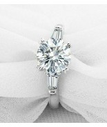 14K White Gold Finish 2 Carat Round Cut Diamond Engagement Enhanced Ring  - $108.89