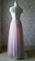Sleeveless Crop Lace Long Tulle Skirt Pink Rustic Bridesmaid Dresses Plus Size image 8