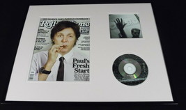 Paul McCartney 16x20 Framed 2012 Rolling Stone Magazine & Driving Rain CD Set