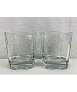 2 Jack Daniels Old No.7 Whiskey Sq Glass Embossed We’ll Make It The Best... - $14.85