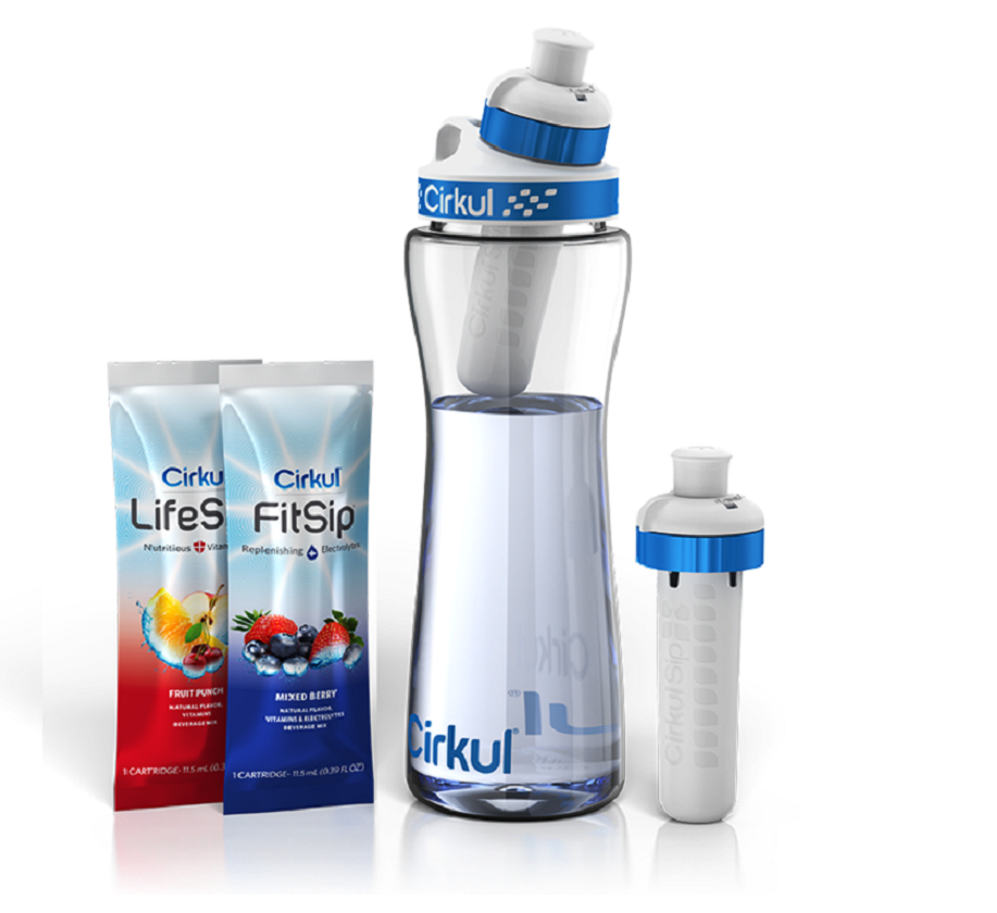 Cirkul Infuser Bottle 22 oz, + 2 Flavor Cartridges, Fruit Punch & Mixed