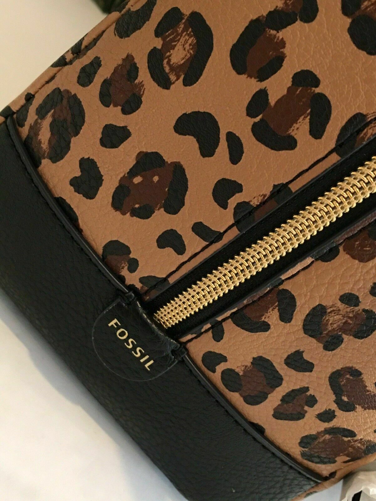 Fossil Sydney Satchel Cheetah Handbag 