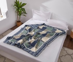 Morning Mist Reversible Versatile Soft Quilted Throw Blanket 50x60in Virah Bella