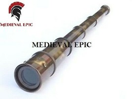 Brass Pocket Telescope 16" in Antiquated Finish, Handheld Spyglass Telescope
