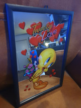 Extremely Rare! Warner Bros Looney Tunes Tweety in Love Figurine Mirror - $198.00