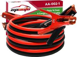 EPAuto 6 Gauge x 16 Ft Heavy Duty Booster Jumper Cables with Travel Bag ... - $22.97