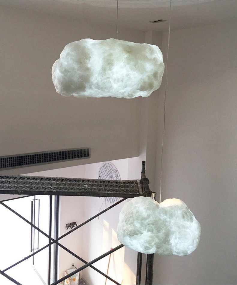White Floating Cloud Light Fixture For Indoor Lighting Home Decoration Restauran Chandeliers
