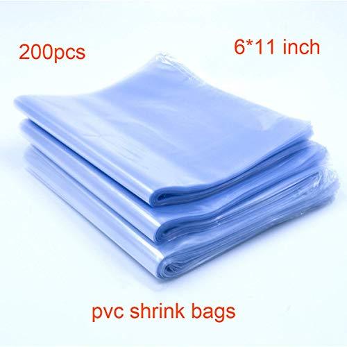 200pcs 6x11'' Shrink Bags, Soeland Shrink Wrap Bags Heat Seal PVC Film ...
