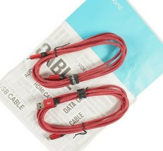 Ainope Type-C USB 2.0 Nylon Braided Cable 2-Pack Red 6.6 Ft NEW - $12.04