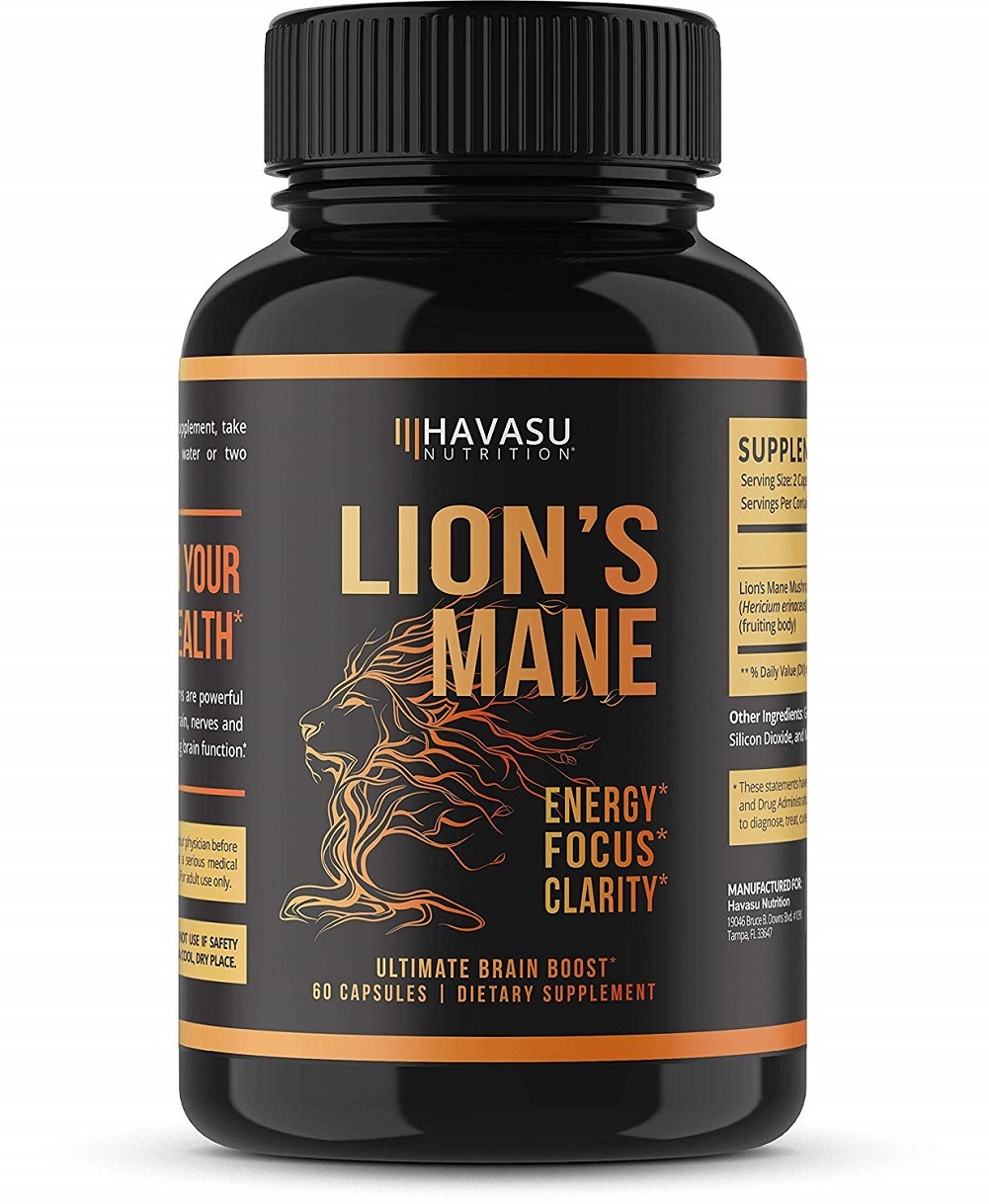 Lion's Mane Mushroom Capsules Energy Boosting Brain Booster Mushroom