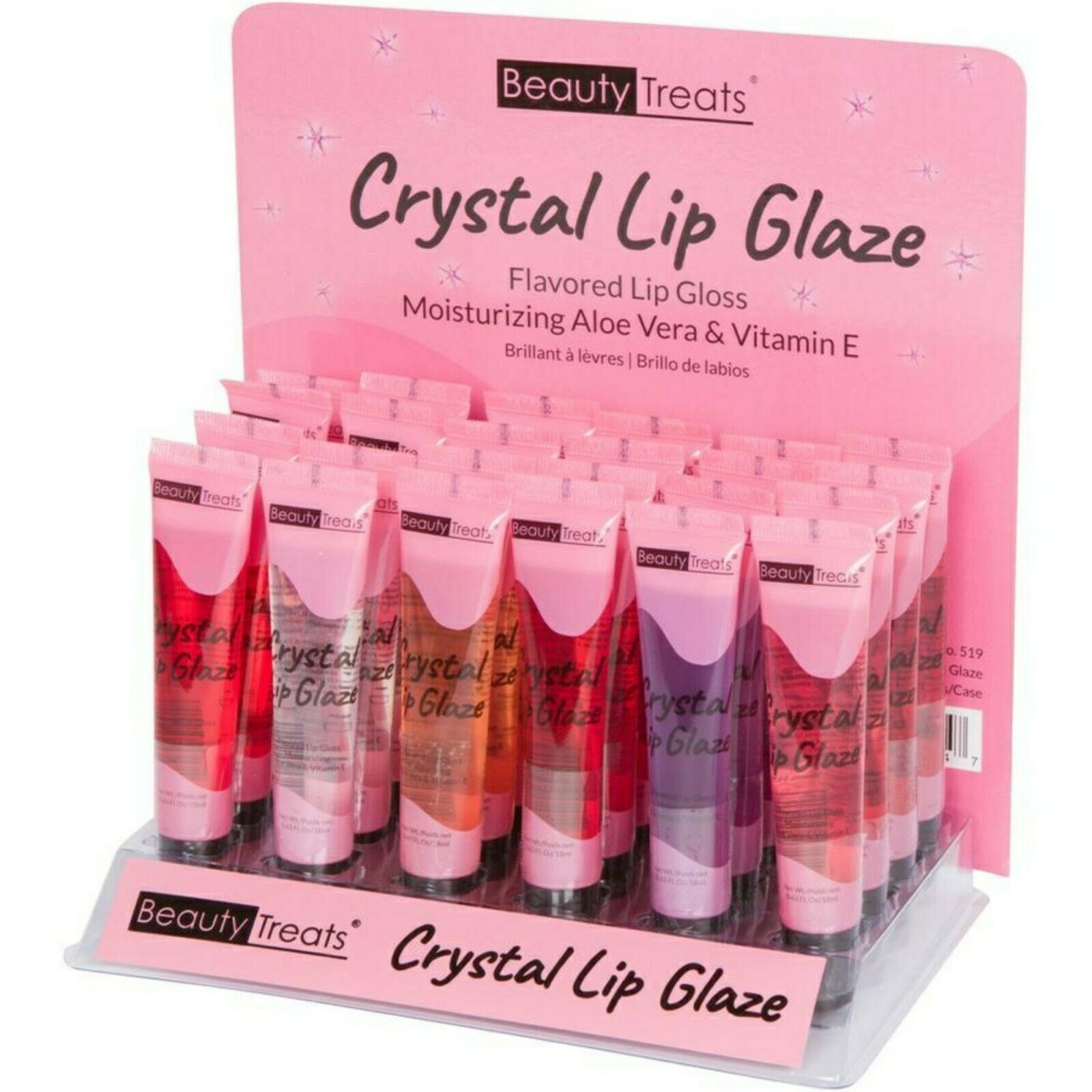 Beauty Treats Crystal Lip Glaze - Aloe Vitamin E Fruit Flavored Lip Gloss